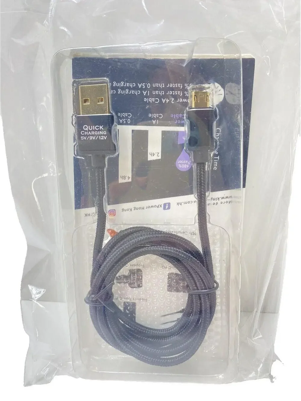 Gold-Plated Aluminum Alloy Micro USB Cable - Sync & Charge Nylon Cord, Durable!